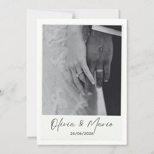 wedding card magnetische uitnodiging (Voorkant)