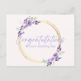Wedding Card- Modern Geometric Wedding Greetings Briefkaart