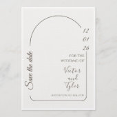 Wedding Card – Modern Minimal Save The Date Arch  Kaart (Voorkant)
