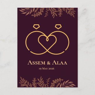 wedding card uitnodiging briefkaart