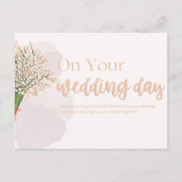 Wedding Cards- Elegant Floral Wedding Congratulati Briefkaart