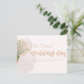 Wedding Cards- Elegant Floral Wedding Congratulati Briefkaart (Staand voorkant)