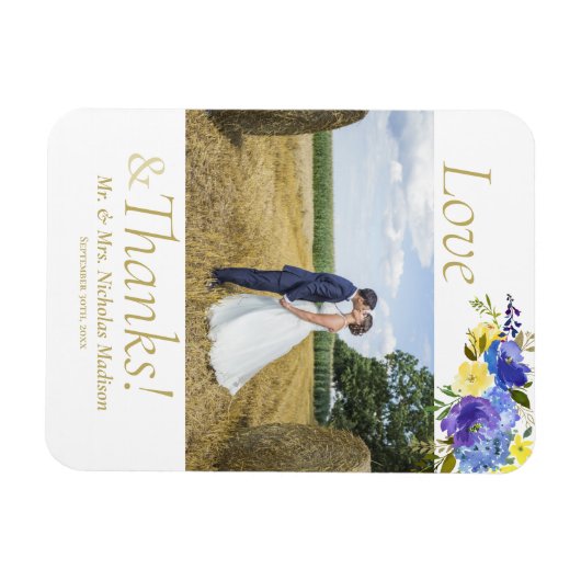 Wedding Carolina Classic Blue Magneet (Horizontaal)