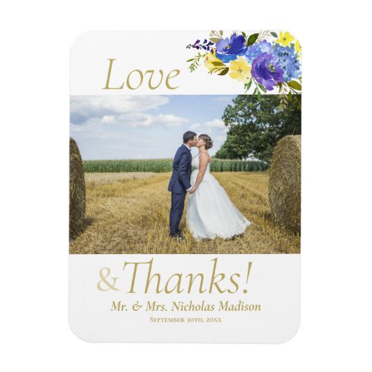 Wedding Carolina Classic Blue Magneet (Verticaal)