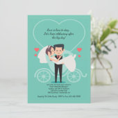 Wedding Carriage Post Wedding Brunch Uitnodiging (Staand voorkant)