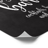 Wedding Cash Bar-bord 8x10-teken Poster (Hoek)