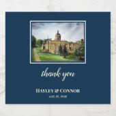 Wedding Castle Howard York Waterverf Sparkling Wijnetiket (Enkel label)