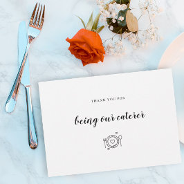 Wedding Caterer Vendor Food Bedankkaart