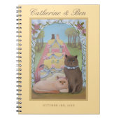 Wedding Cats Personalized Yellow Notebook Notitieboek (Voorkant)