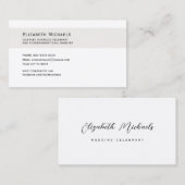 Wedding Celebrant schoon minimalistisch Visitekaartje (Voorkant / Achterkant)