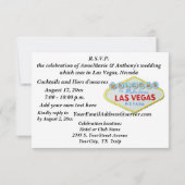 Wedding Celebration after Vegas Vows Kaart (Achterkant)