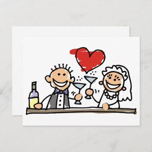 Wedding Celebration Briefkaart (Voorkant / Achterkant)