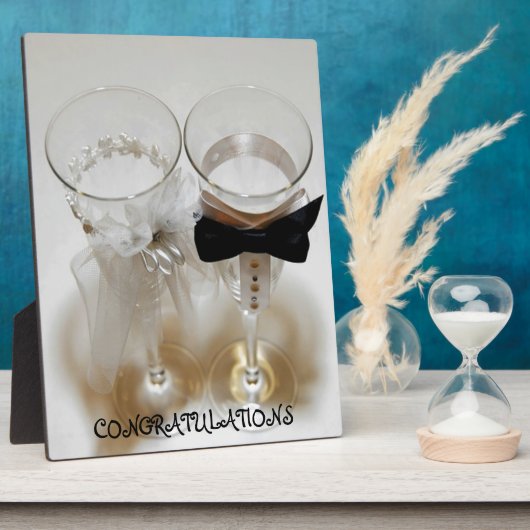 Wedding Celebration Glasses Fotoplaat (Zijkant)