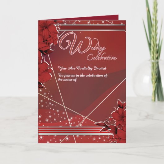 Wedding Celebration Invitation Kaart (Voorkant)