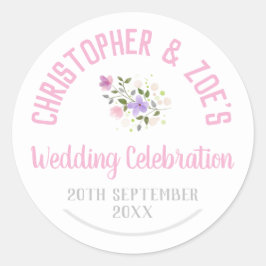 Wedding Celebration Party Ronde Sticker