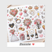 Wedding Celebration Sticker Set" (Vel)