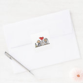 Wedding Celebration Vierkante Sticker (Envelop)