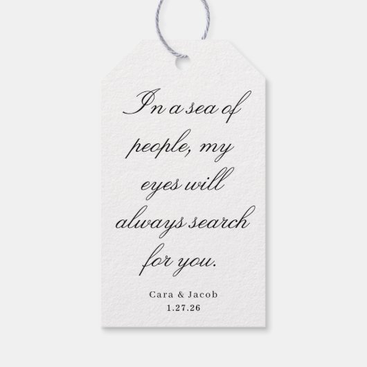 Wedding Centerpiece, Bridal Shower Decoration  Cadeaulabel (Achterkant)