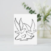 Wedding Ceremony Doves Briefkaart (Staand voorkant)