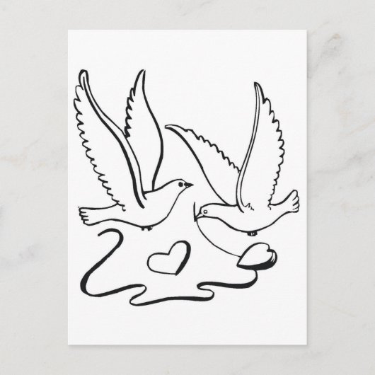 Wedding Ceremony Doves Briefkaart (Voorkant)