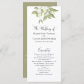 Wedding Ceremony Elegant Sage Greenery Foliage (Voorkant / Achterkant)