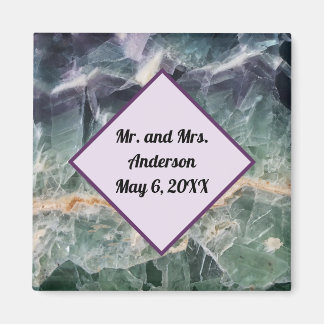 Wedding Ceremony Favor Fluorite Gem Foto Memento Magneet