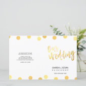 WEDDING CEREMONY handgeschreven script gold spots (Staand voorkant)