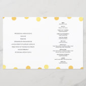 WEDDING CEREMONY handgeschreven script gold spots (Achterkant)