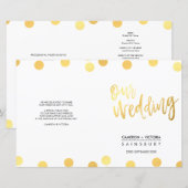 WEDDING CEREMONY handgeschreven script gold spots (Voorkant / Achterkant)