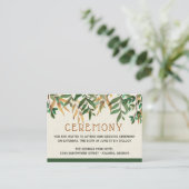Wedding Ceremony Informatiekaartje (Staand voorkant)