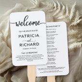 Wedding Ceremony Order of Service Program Chic Handwaaier