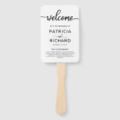 Wedding Ceremony Order of Service Program Chic Handwaaier (Voorkant)