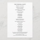 Wedding Ceremony Order of Service Program Chic Programmakaart (Achterkant)