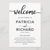 Wedding Ceremony Order of Service Program Chic Programmakaart (Voorkant)