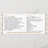 Wedding Ceremony Program Gold Leaf Programmakaart (Achterkant)