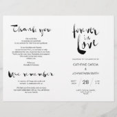 Wedding Ceremony Program, modern zwart lettertype (Voorkant)