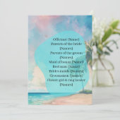 Wedding Ceremony Program Procession Beach Design (Staand voorkant)