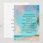 Wedding Ceremony Program Procession Beach Design (Voorkant / Achterkant)