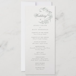 Wedding Ceremony-programma