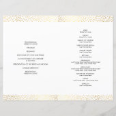 WEDDING CEREMONY PROGRAMMA borstel gouden confetti (Achterkant)