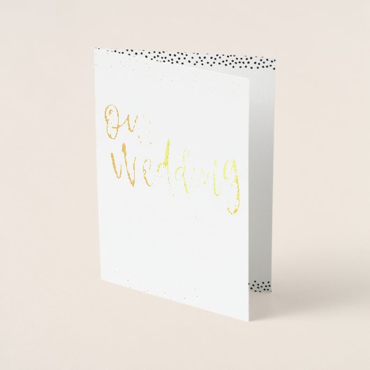 WEDDING CEREMONY-PROGRAMMA, eenvoudig met een hand Folie Kaarten (Voorkant)