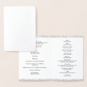 WEDDING CEREMONY-PROGRAMMA, eenvoudig met een hand Folie Kaarten (Display)