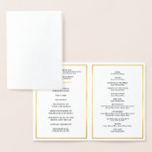 WEDDING CEREMONY-PROGRAMMA, eenvoudig stijlvol har Folie Kaarten (Display)