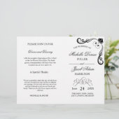 Wedding Ceremony-programma | Elegant Hearts (Staand voorkant)