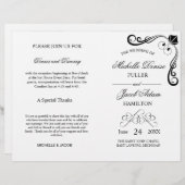 Wedding Ceremony-programma | Elegant Hearts (Voorkant / Achterkant)