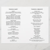 Wedding Ceremony-programma | Elegant Hearts (Achterkant)