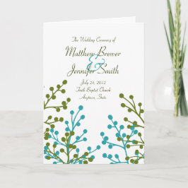 Wedding Ceremony Programma en Orde van Service Kaa