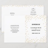 WEDDING CEREMONY PROGRAMMA glamoureus goudglitter (Voorkant / Achterkant)