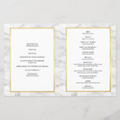 WEDDING CEREMONY PROGRAMMA Gold Grey marble (Achterkant)