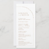 Wedding Ceremony-programma Kaart (Voorkant)